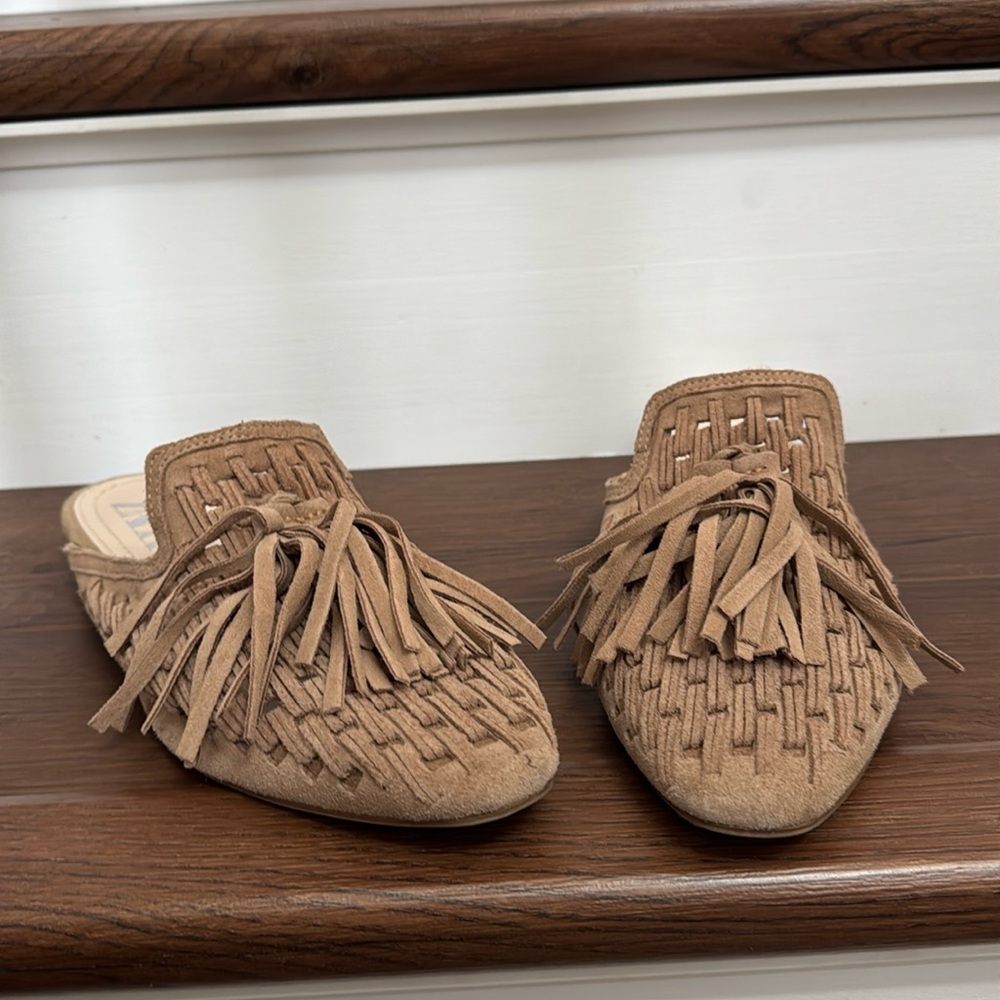 Zara suede loafer clogs